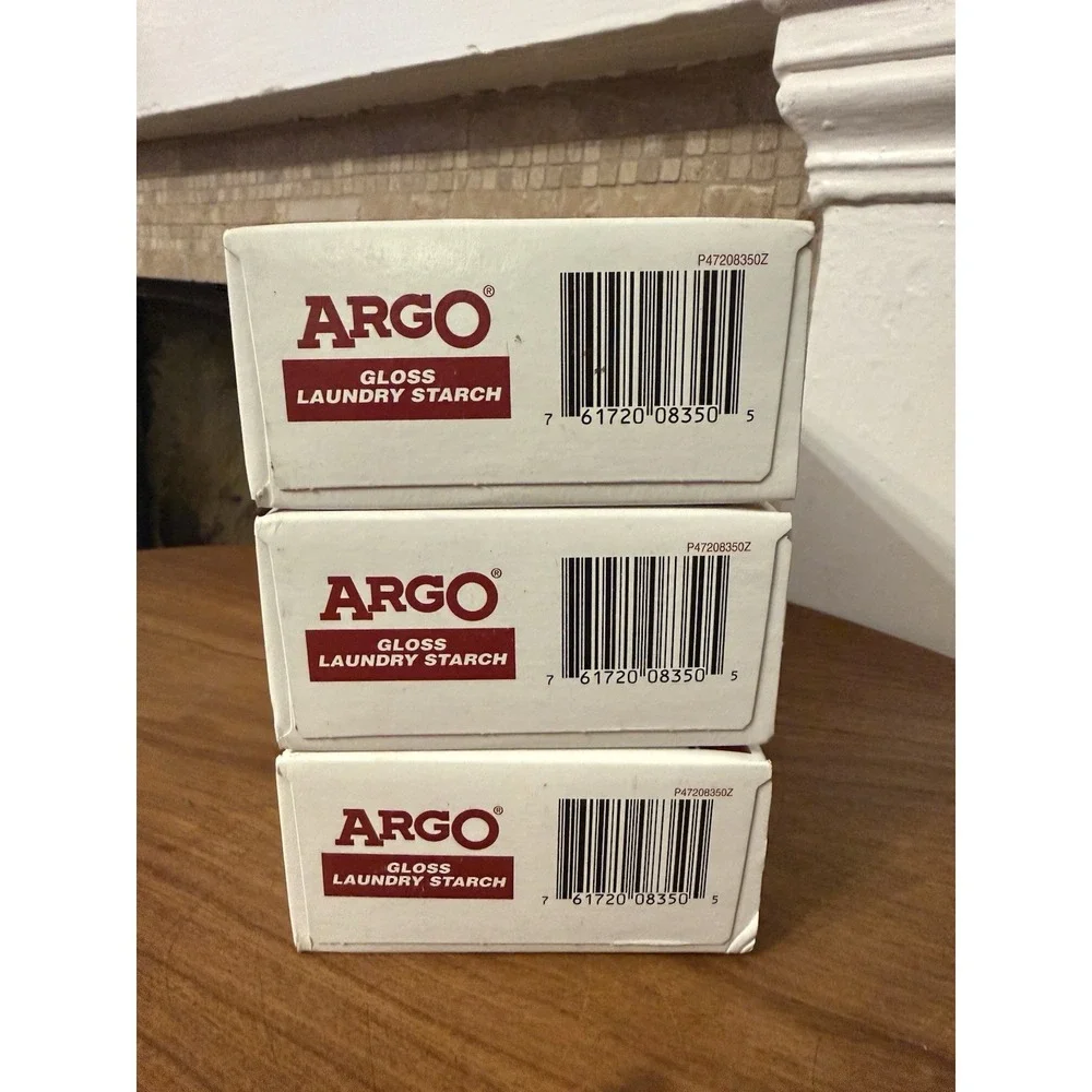 3x ARGO GLOSS LAUNDRY STARCH No Date 16 oz Crisp Finish Sealed NOS